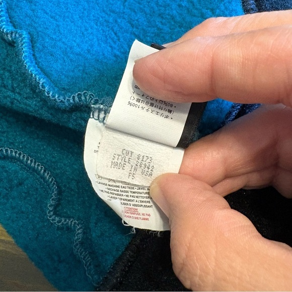 Patagonia Vintage Fleece Beanie Winter Hat Teal Blue USA M Ski Snowboarding - Picture 5 of 6